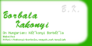 borbala kakonyi business card